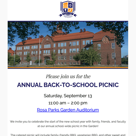 High School Event Invitation
